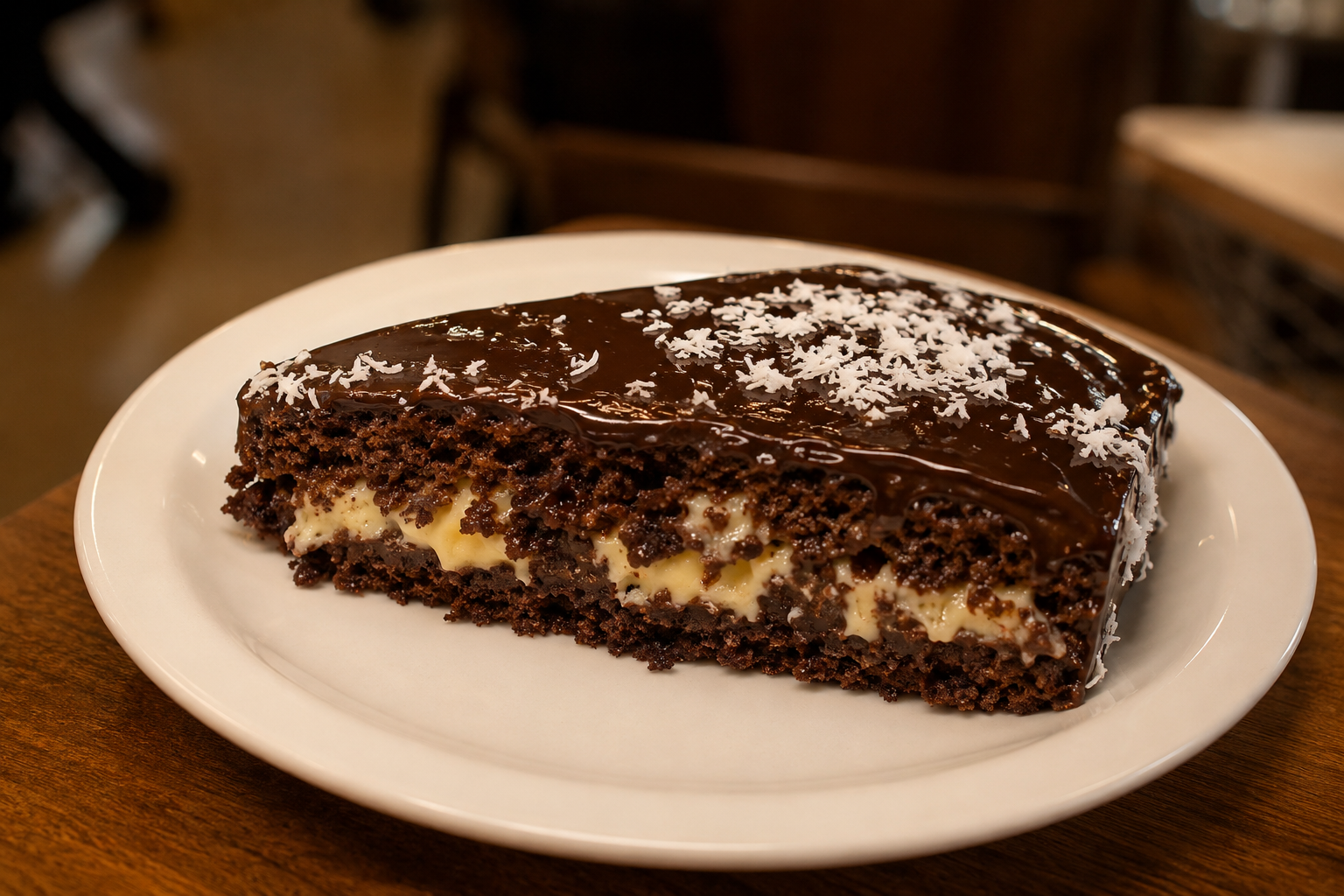 Sobremesa de chocolate do Berimbau Gourmet
